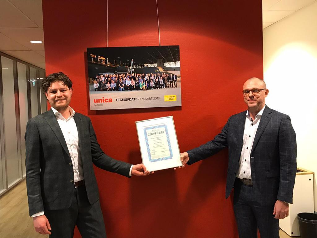 ISO20000 certificaat uitreiking